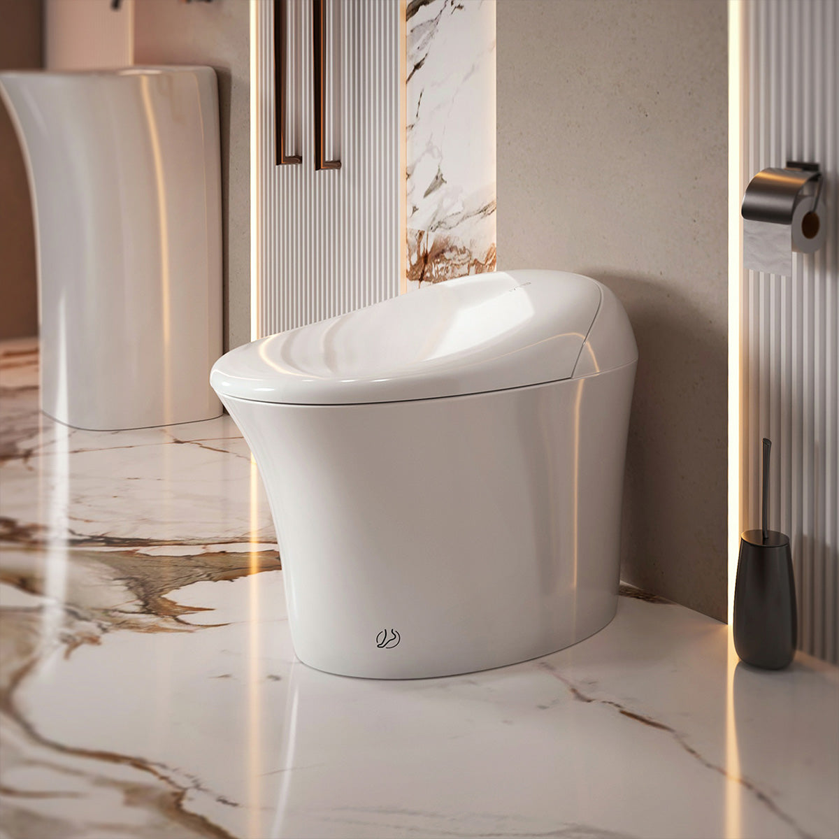 Trume White Zero-Pressure Smart Toilet