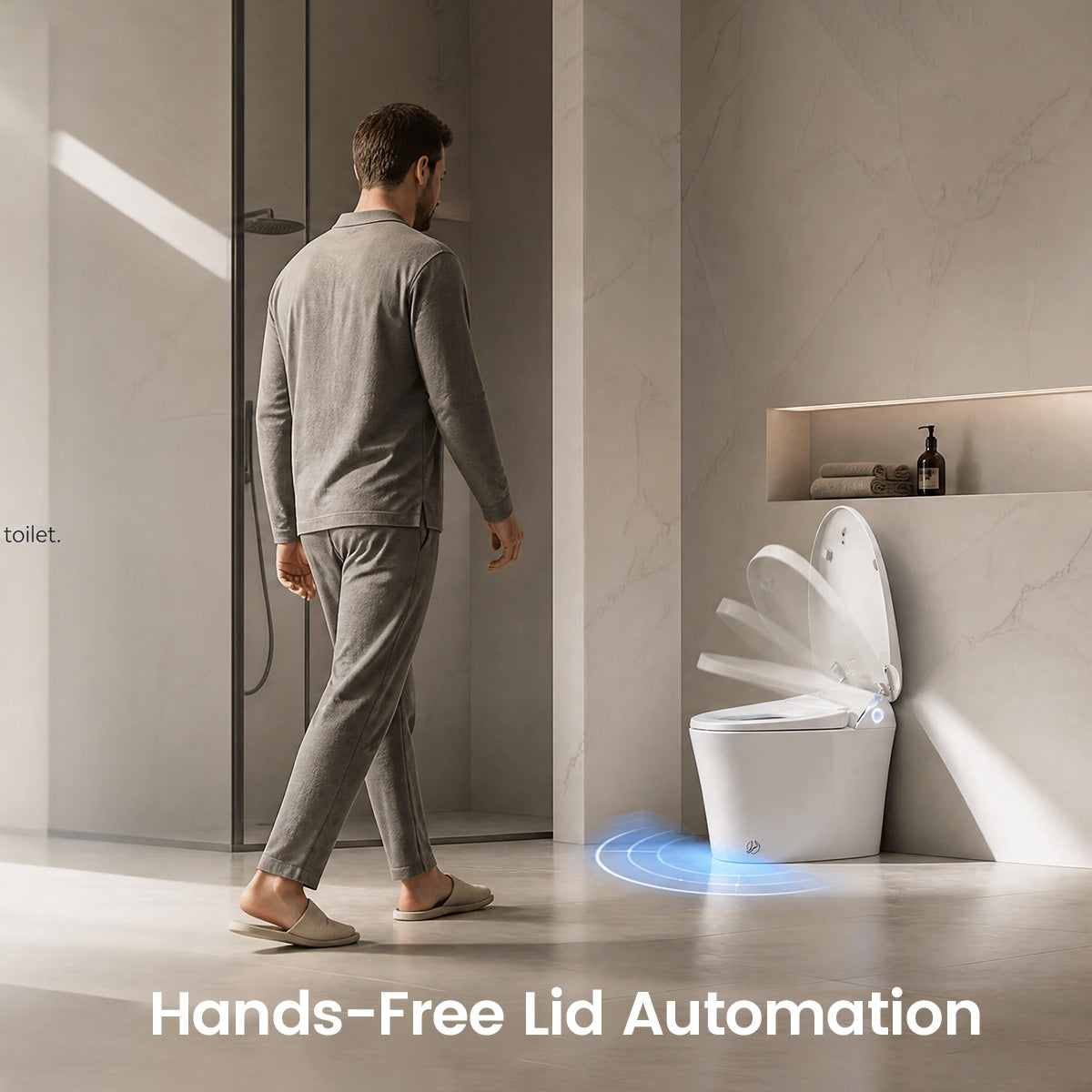 Trume Silver Zero-Pressure Smart Toilet