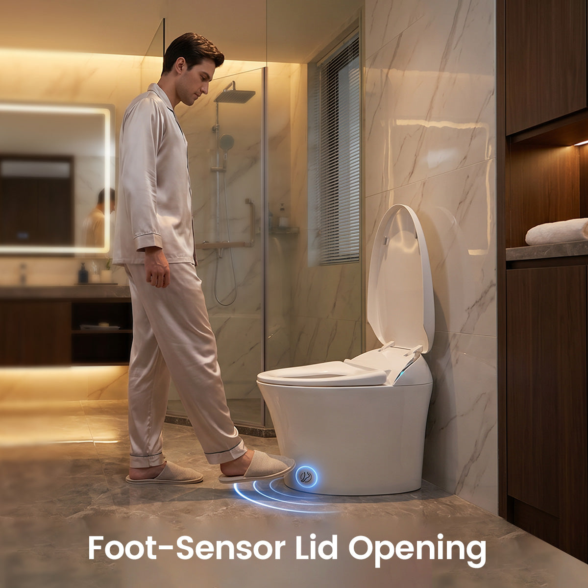 Trume Silver Zero-Pressure Smart Toilet