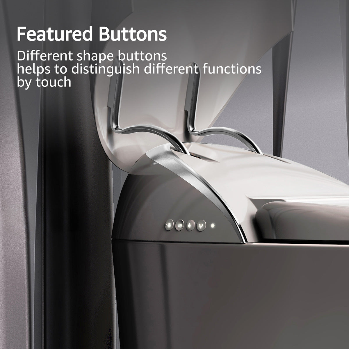 Trume Silver Zero-Pressure Smart Toilet