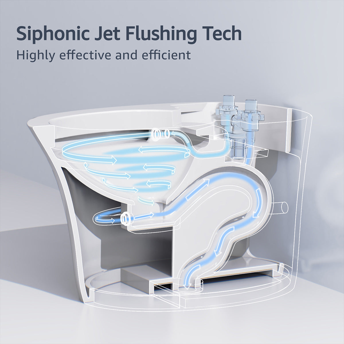 Trume White Zero-Pressure Smart Toilet