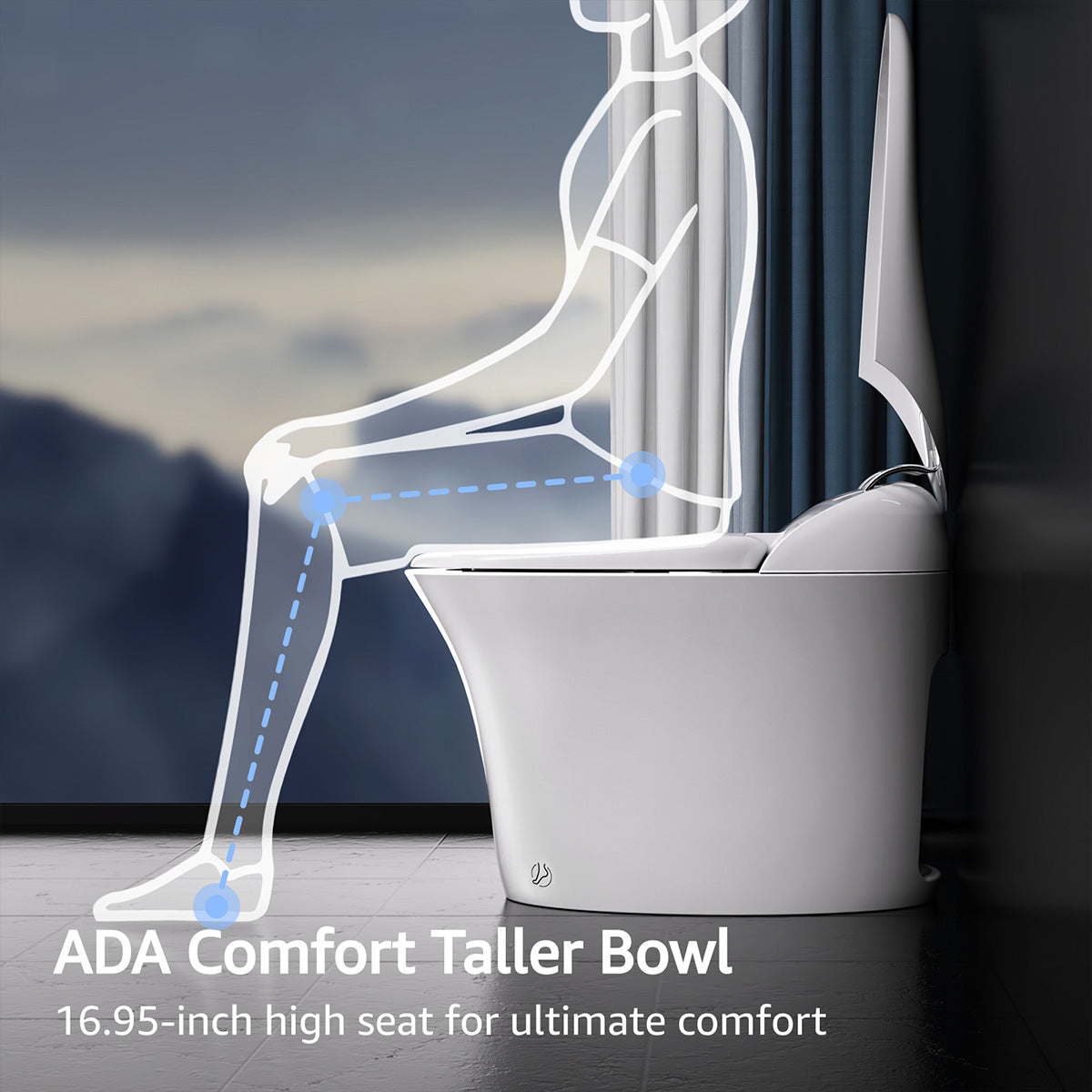Trume White Zero-Pressure Smart Toilet
