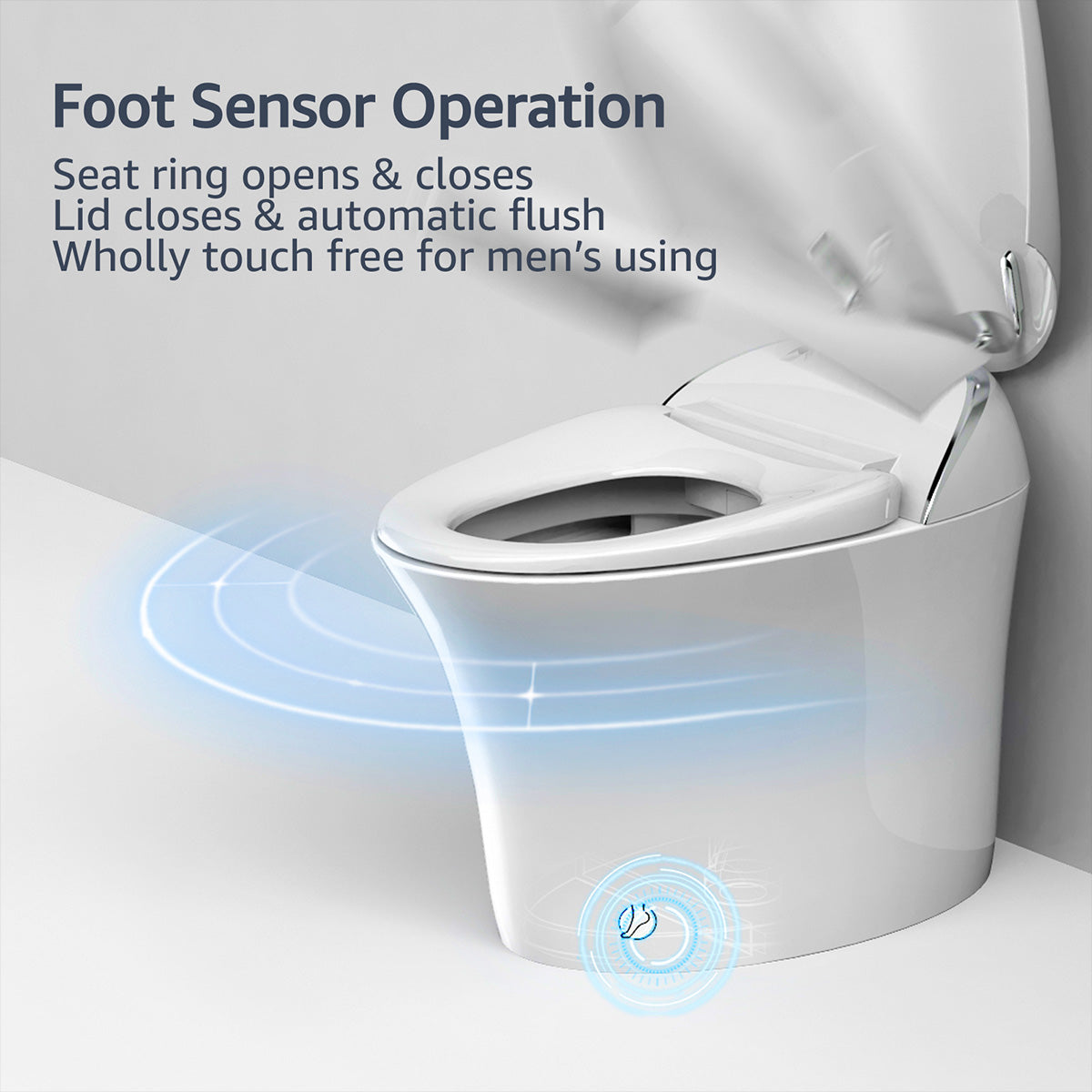Trume Silver Zero-Pressure Smart Toilet